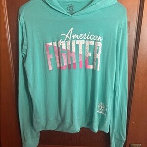 American Fighter Aqua Graphic Hoodie